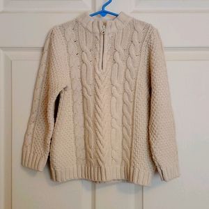 Hanna Andersson wool blend cableknit sweater